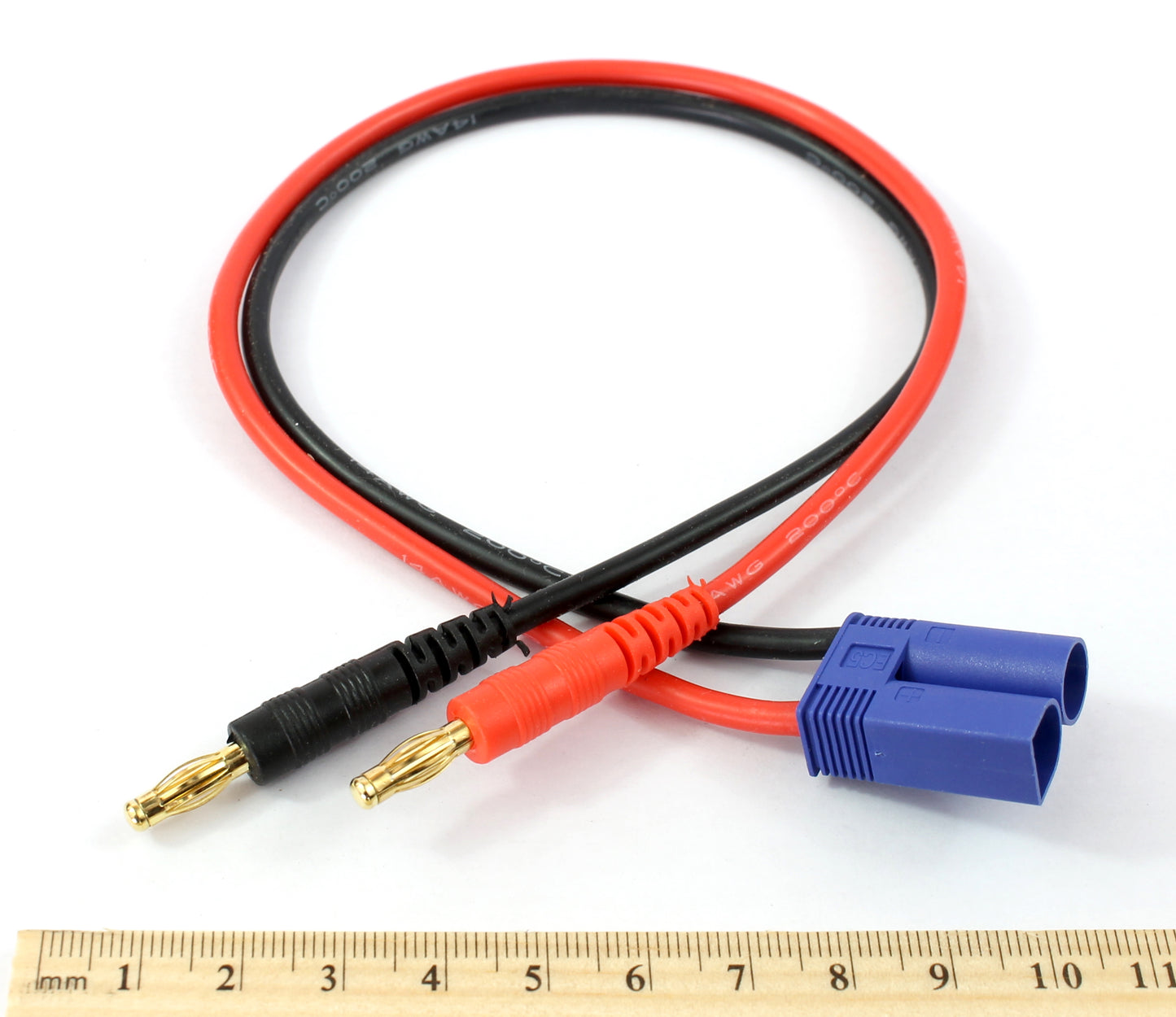 EC5 (5mm Banana Connector) Male To 4mm Male Banana Connector 14AWG 300mm Adaptor Charge Cable image 3