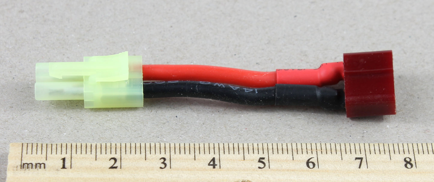 Deans T Plug Female To Tamiya Mini Male 14AWG 40mm Short Adaptor Cable image 4
