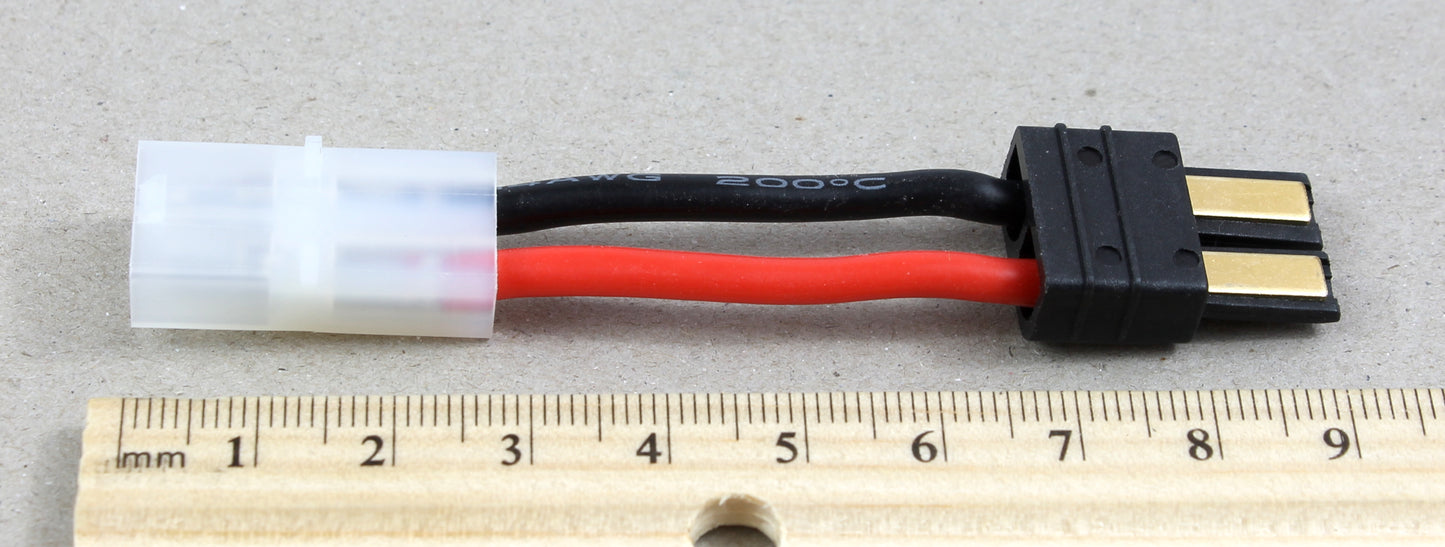 TRX (Traxxas Compatible) Male To Tamiya Female 14AWG 40mm Short Adaptor Cable image 4