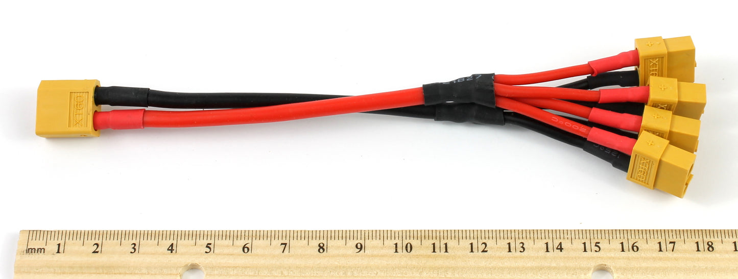 4 x XT60 12AWG 16AWG Parallel Adaptor Cable image 4