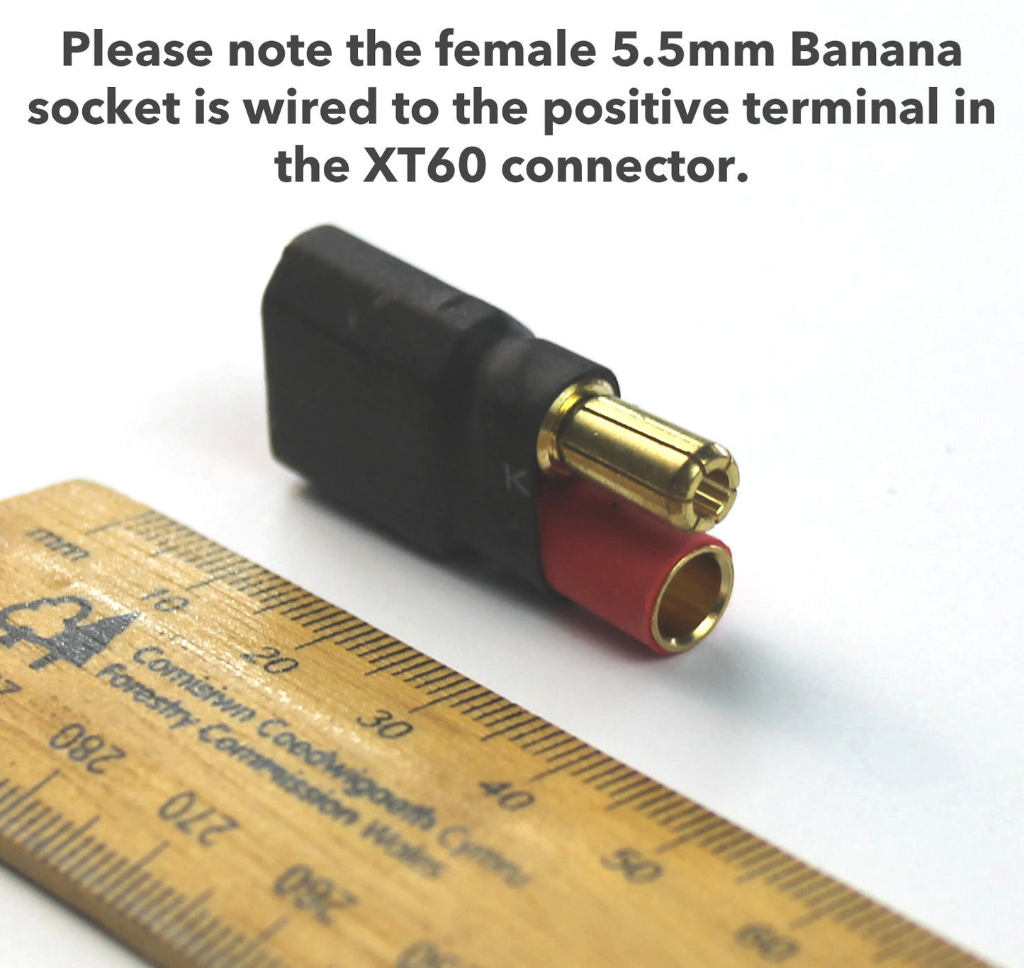 XT60 Male To 5.5mm Banana (Positive To Female) Adapter Block image 4