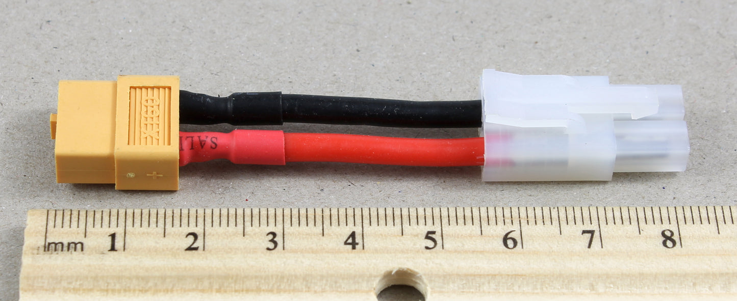 XT60 Female To Tamiya Male 14AWG 40mm Short Adaptor Cable image 4