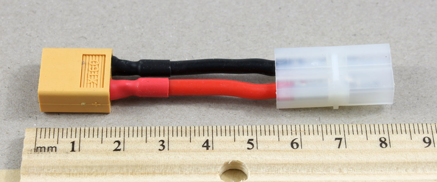 XT60 Male To Tamiya Female 14AWG 40mm Short Adaptor Cable image 4