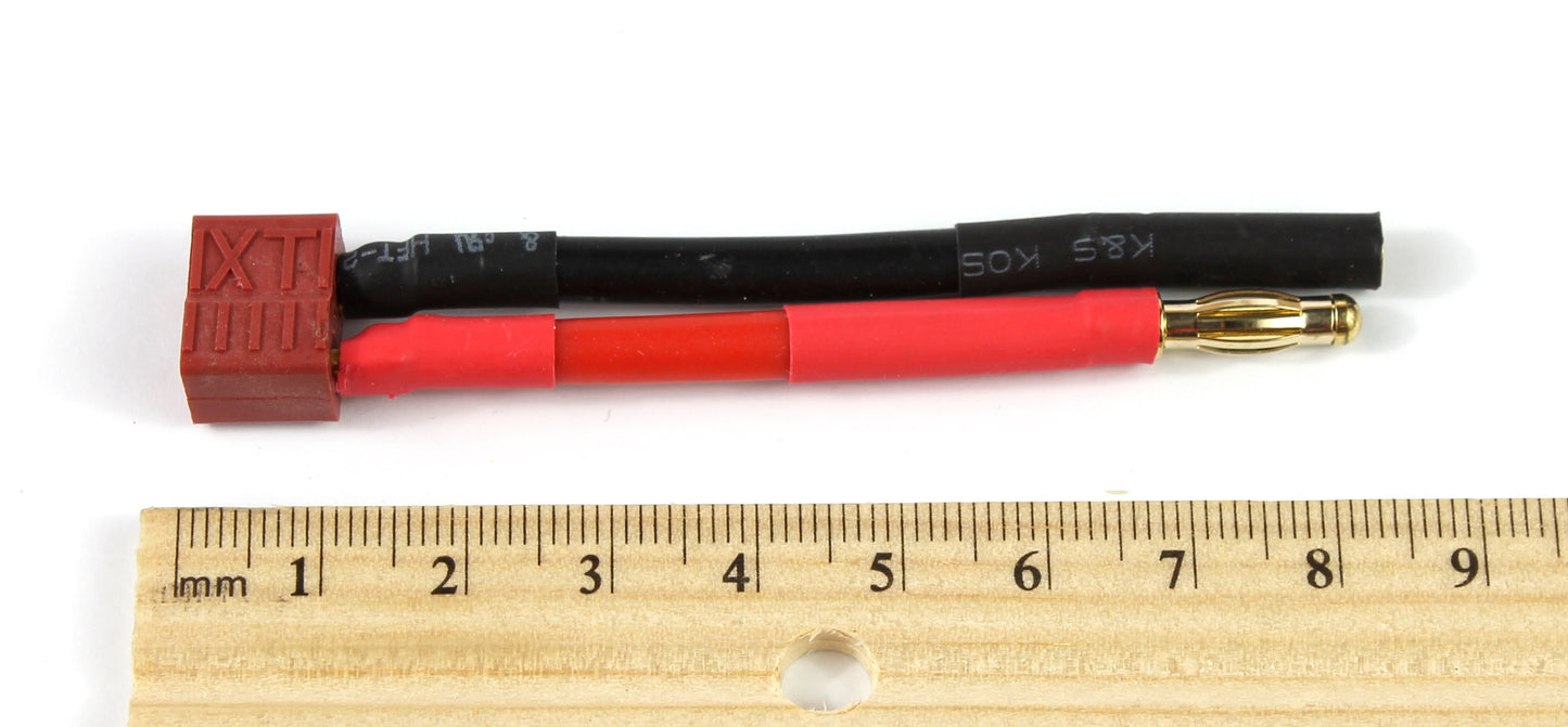 Deans T Plug Female To 4mm Banana Connectors 12AWG 30mm Adaptor Cable image 4