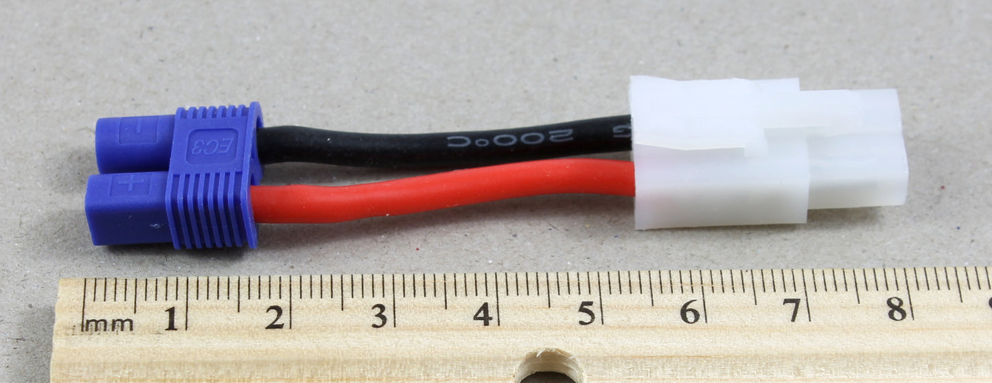 Tamiya Male To EC3 (3.5mm Banana Connector) Female 14AWG 40mm Short Adaptor Cable image 4