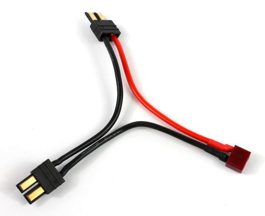 TRX (Traxxas Compatible) Male To Deans T Plug Female 14AWG Serial / Series Adaptor Cable image 1