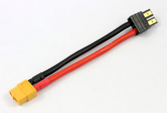 XT60 Female To TRX (Traxxas Compatible) Male 100mm 12AWG Adaptor Cable image 1