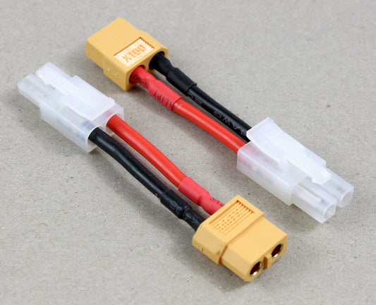 XT60 Female To Tamiya Male 14AWG 40mm Short Adaptor Cable image 1