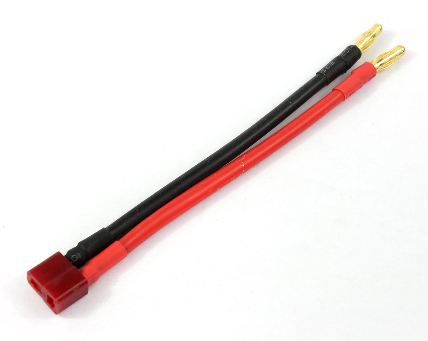 Deans T Plug Female To 4mm Banana Connectors 100mm 12AWG Adaptor Cable image 1