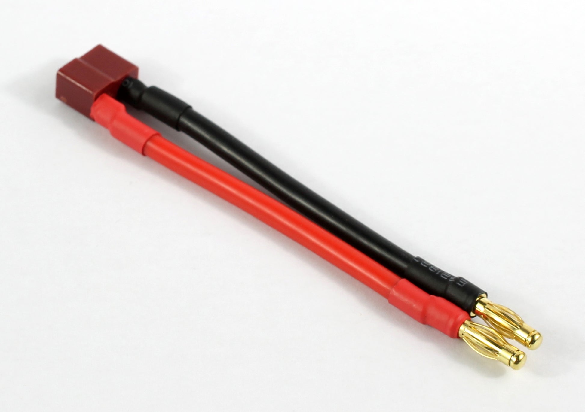 Deans Female T Plug 4mm Bullets 85mm 12AWG Short Adaptor Cable image 1