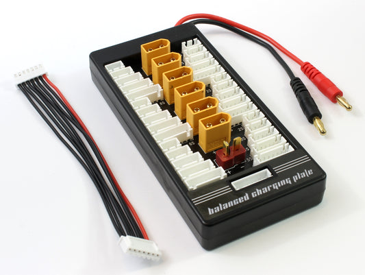 Parallel Balance Charge Board XT60 To 4mm Banana Connectors LiPo LiFe Lion 80A Battery Paraboard image 1