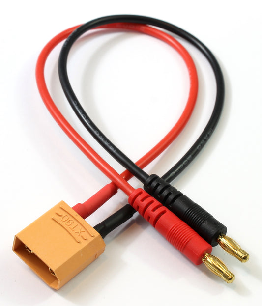 XT90 Male To 4mm Male Banana Connectors 14AWG 300mm Charge Adaptor Cable image 1
