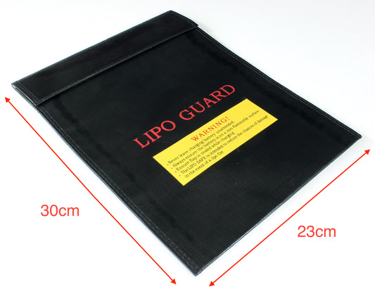 Black Lipo Battery Safe (Fire Prevention) Charge Bag Bag 30x23cm image 1