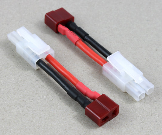 Deans T Plug Female To Tamiya Male 14AWG 40mm Short Adaptor Cable image 1
