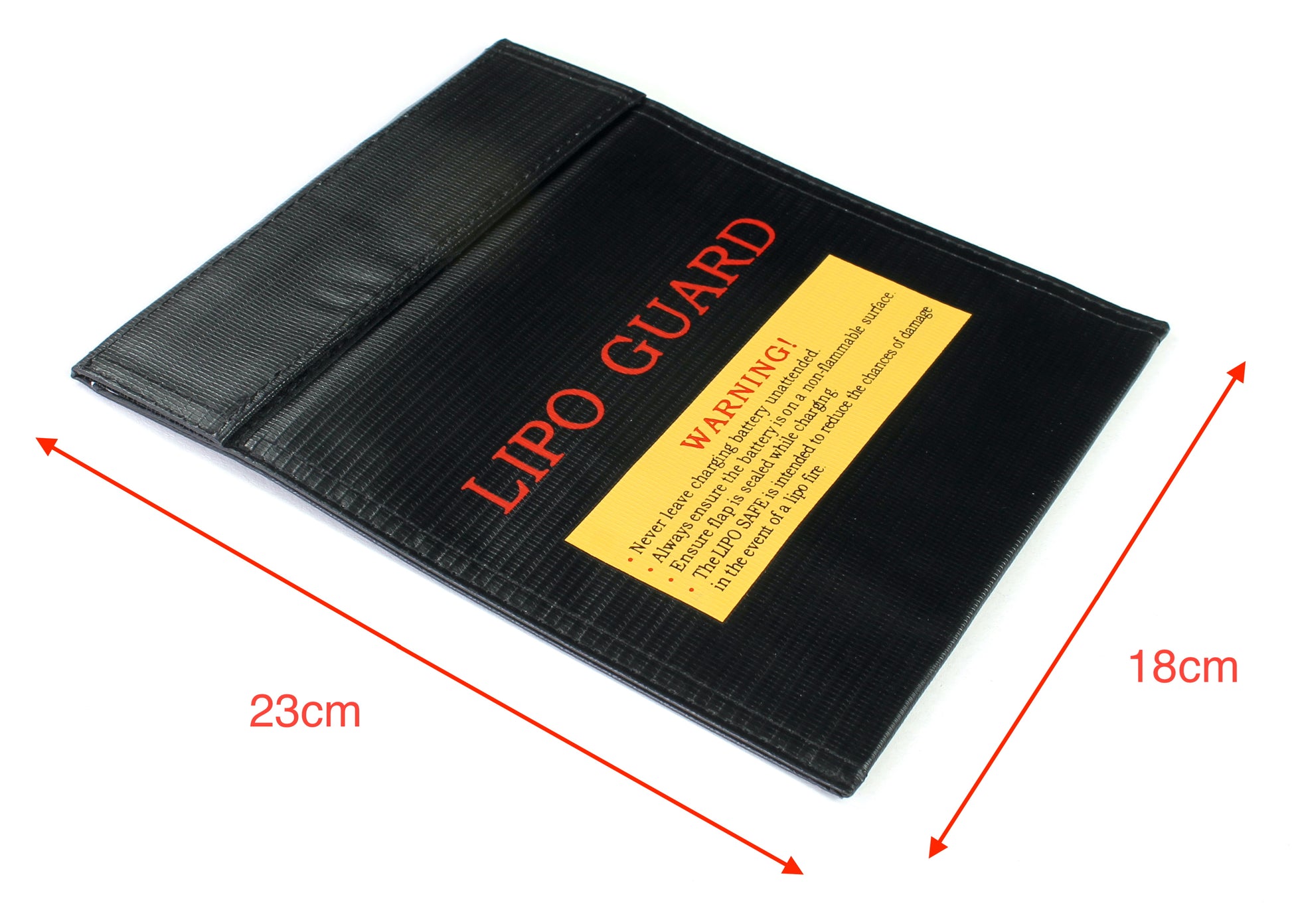 Black Lipo Battery Safe (Fire Prevention) Charge Bag Bag 23x18cm image 1