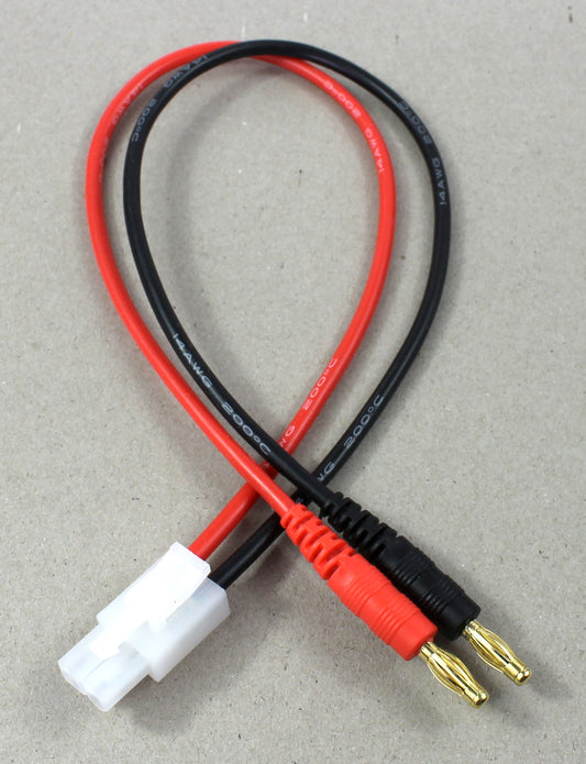 Tamiya Female To 4mm Male Banana Connector 300mm Adaptor Charge Cable image 1