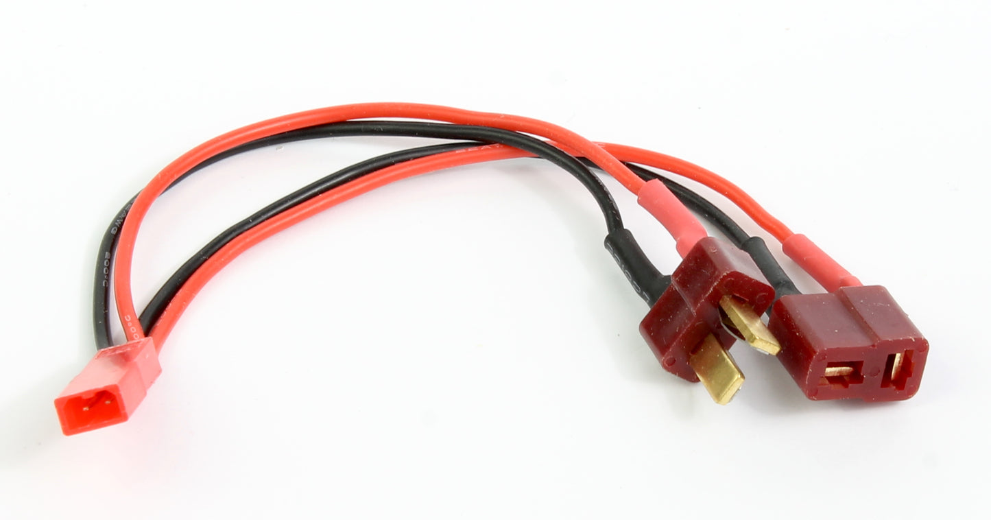 Deans T Plug Through JST Male 22AWG 100mm Adaptor Cable image 1