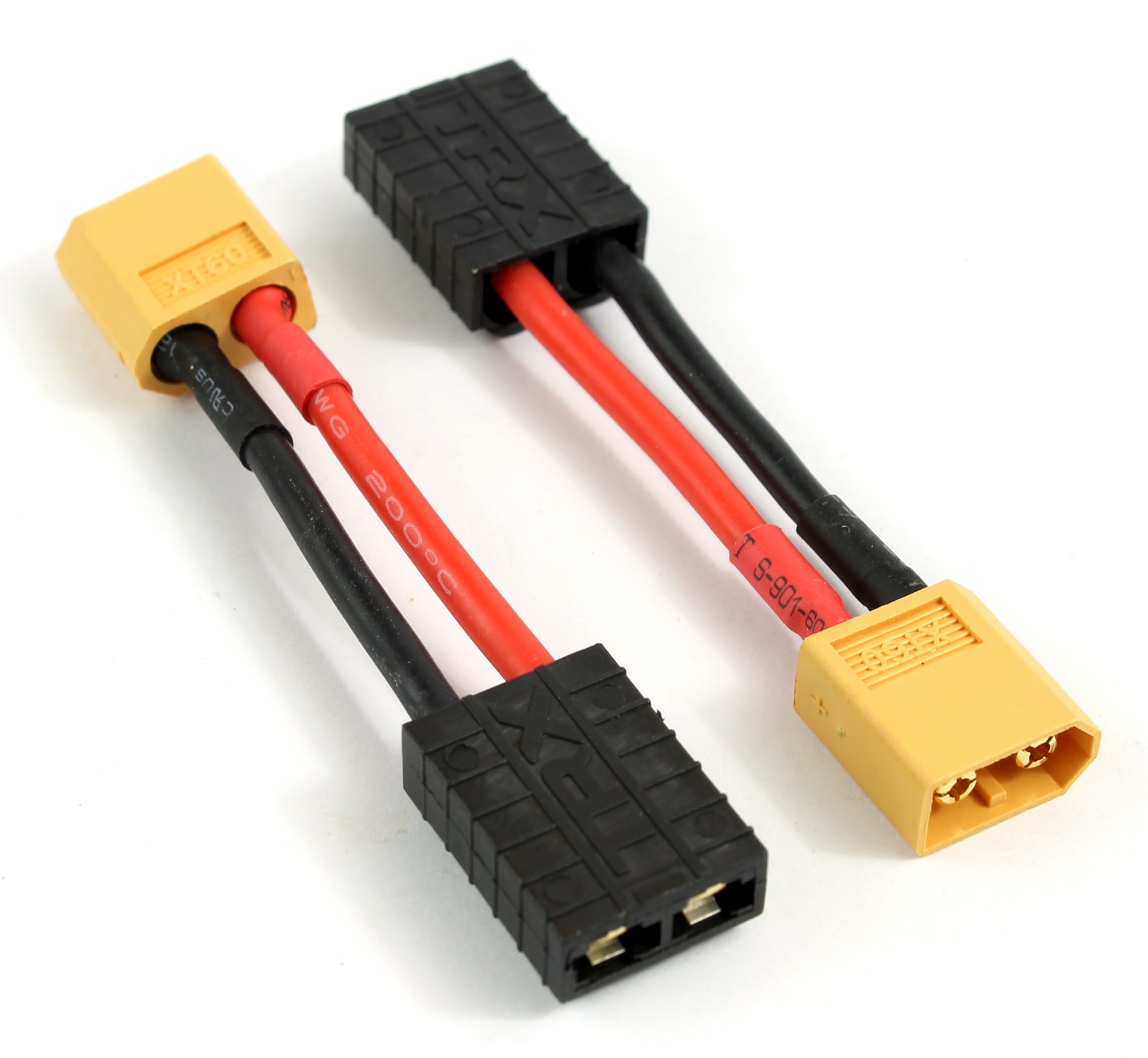 TRX (Traxxas Compatible) Female To XT60 Male 14AWG 40mm Short Adaptor Cable image 1