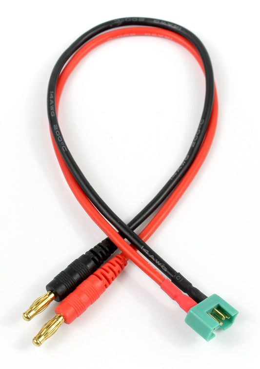 MPX M6 Multiplex Male To 4mm Male Banana Connector 14AWG 300mm Adaptor Charge Cable image 1