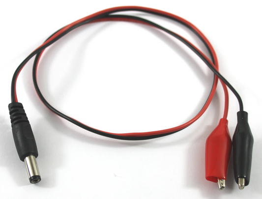 Crocodile Clips To DC Plug 2.5mm Futaba 500mm Adaptor Cable image 1