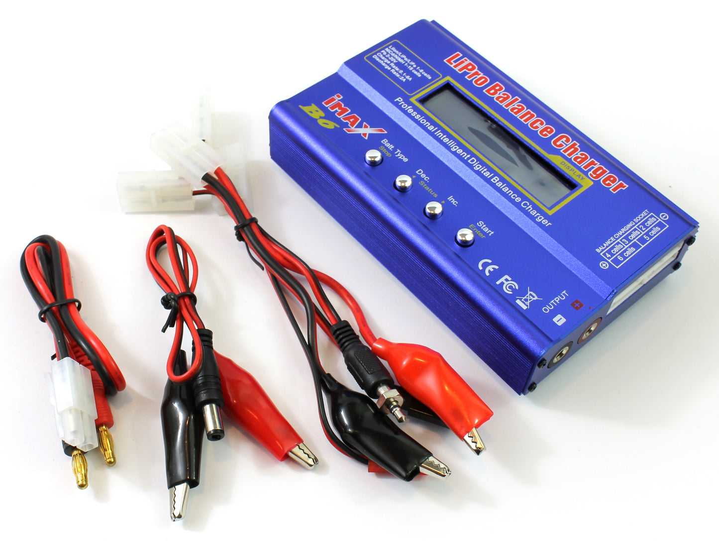 Imax B6 Li-ion LiPo LiFe NiCD NiMH Battery Charger Deans 80w with Tamiya Connector Set image 1
