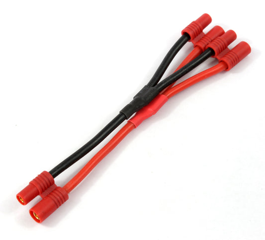 HXT 3.5mm Banana Connectors 14AWG 100mm Parallel Adaptor Cable image 1