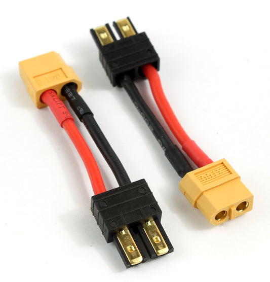 TRX (Traxxas Compatible) Male To XT60 Female 14AWG 40mm Short Adaptor Cable image 1