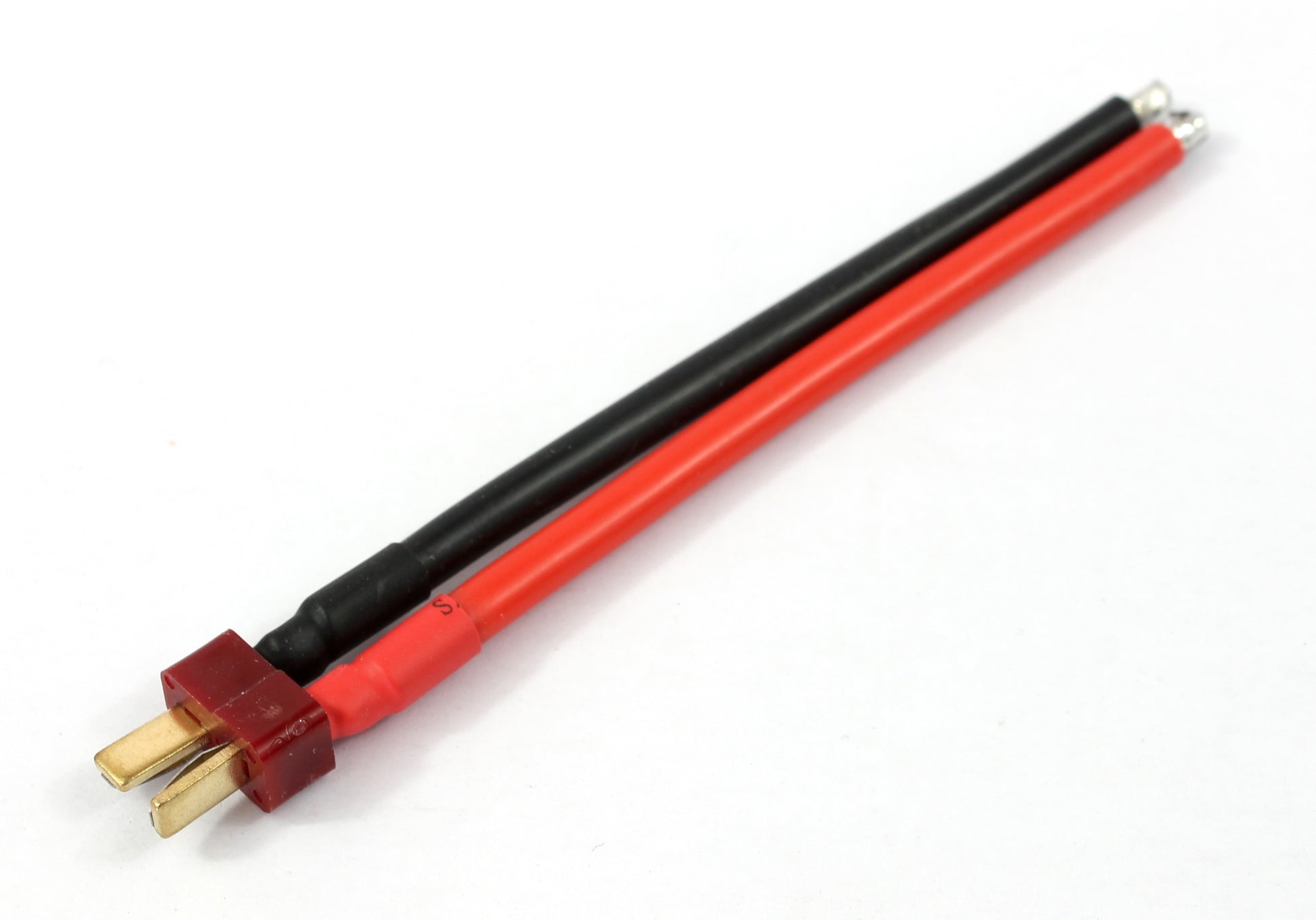 Deans T Plug Male Pigtail 12AWG 100mm Adaptor Cable image 1