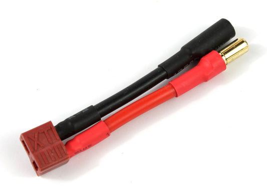 Deans T Plug Female To 5.5mm Banana Connectors 12AWG 30mm Adaptor Cable image 1