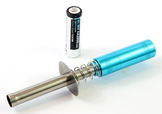Blue Glow Plug Nitro Starter 7/8mm Hex Ignitor & NiMH AA Battery image 1