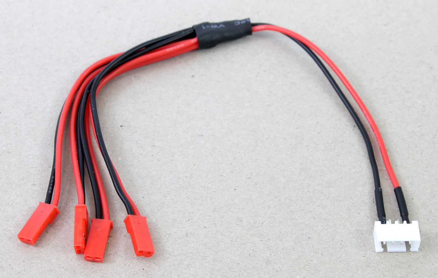 3S / 3 Cell JST-XH Male Balance Port To 4 x JST Female 22AWG 200mm Adaptor Cable image 1