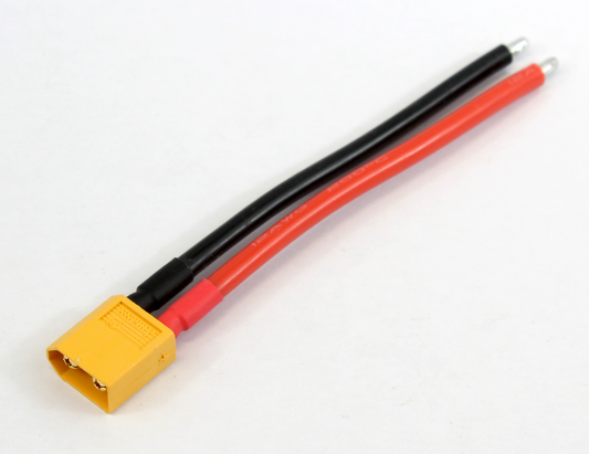 XT60 Male Pigtail 12AWG 100mm Adaptor Cable image 1