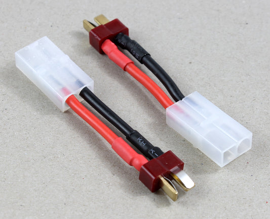 Deans T Plug Male To Tamiya Female 14AWG 40mm Short Adaptor Cable image 1