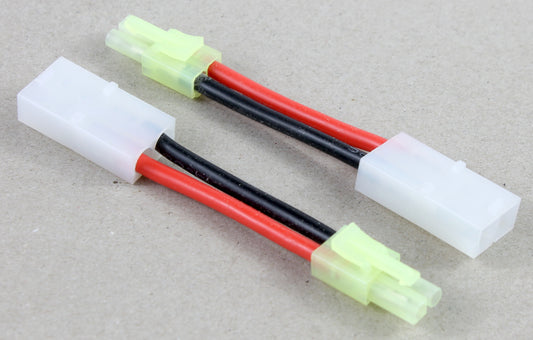 Tamiya Mini Male To Tamiya Female 14AWG 40mm Short Adaptor Cable image 1