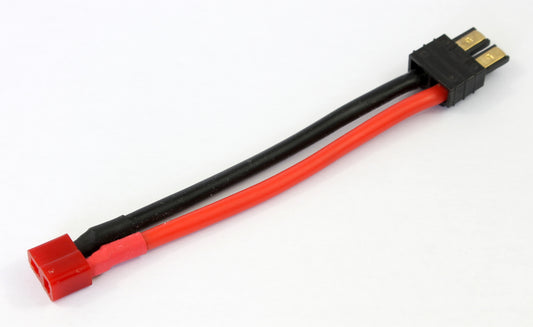 TRX (Traxxs Compatible) Male To Deans T Plug Female 12AWG 100mm Adaptor Cable image 1