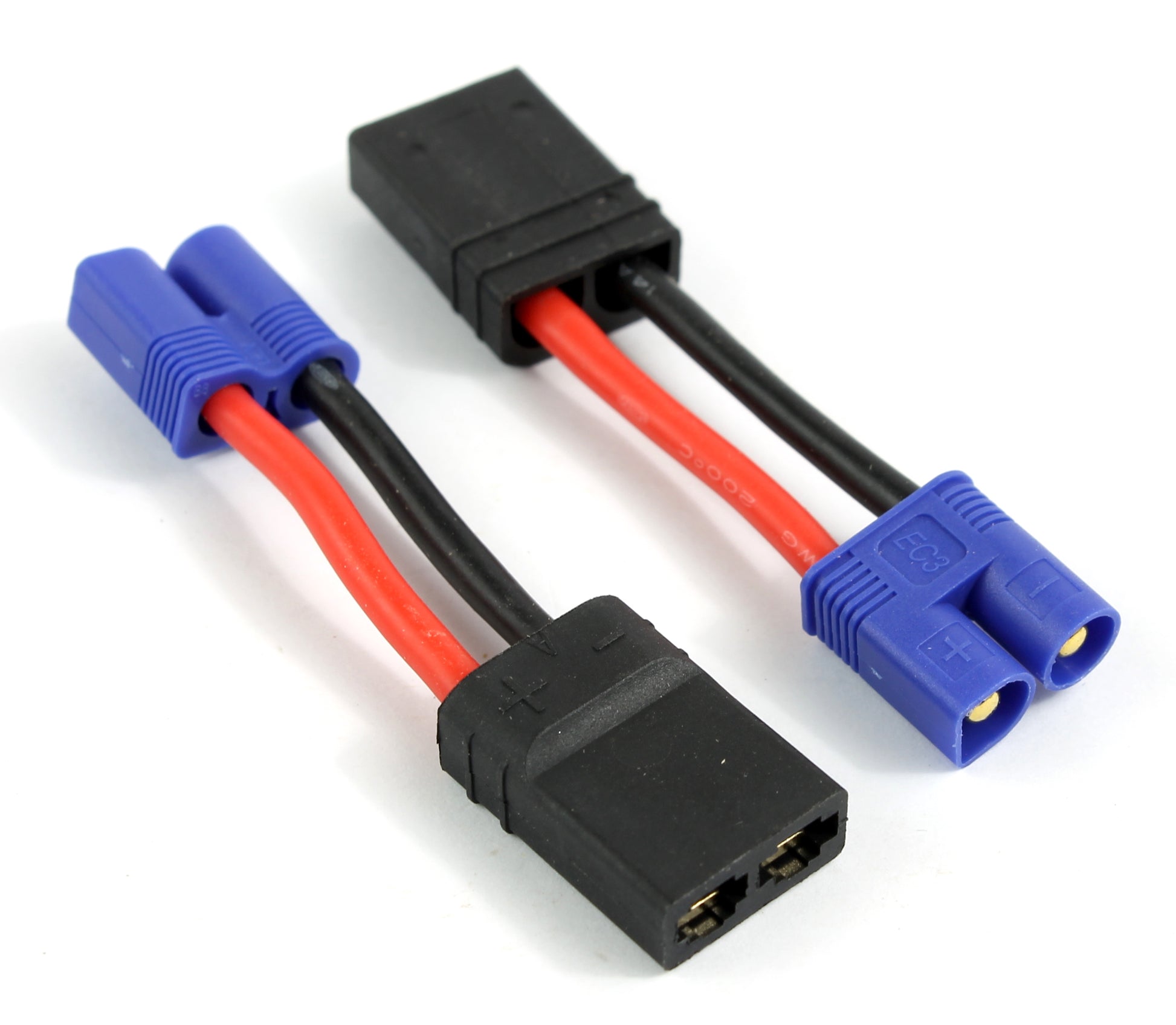 TRX (Traxxas Compatible) Female To EC3 (3.5mm Banana Connector) Male 14AWG 40mm Short Adaptor Cable image 1