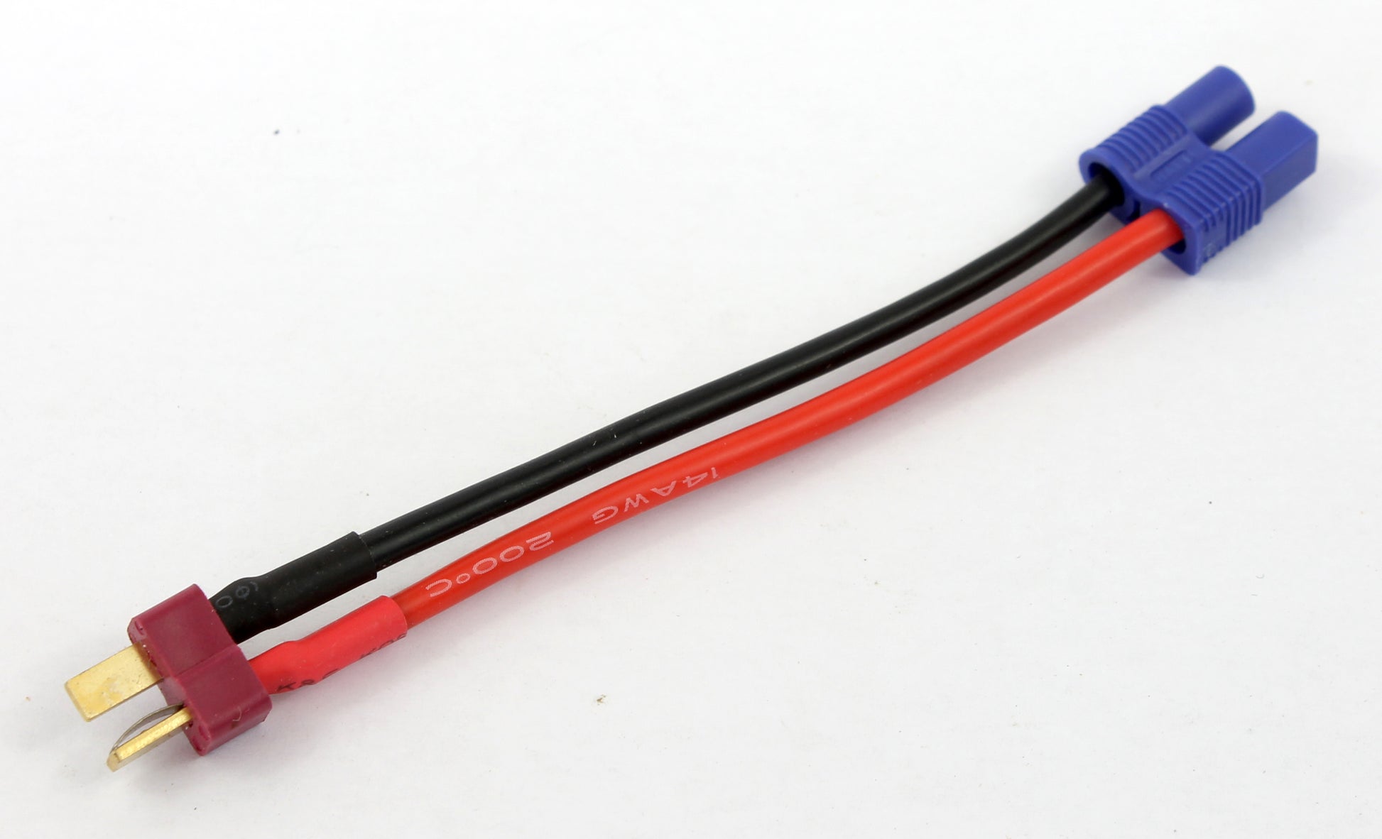 Deans T Plug Male To EC3 Female 14AWG 100mm Adaptor Cable image 1
