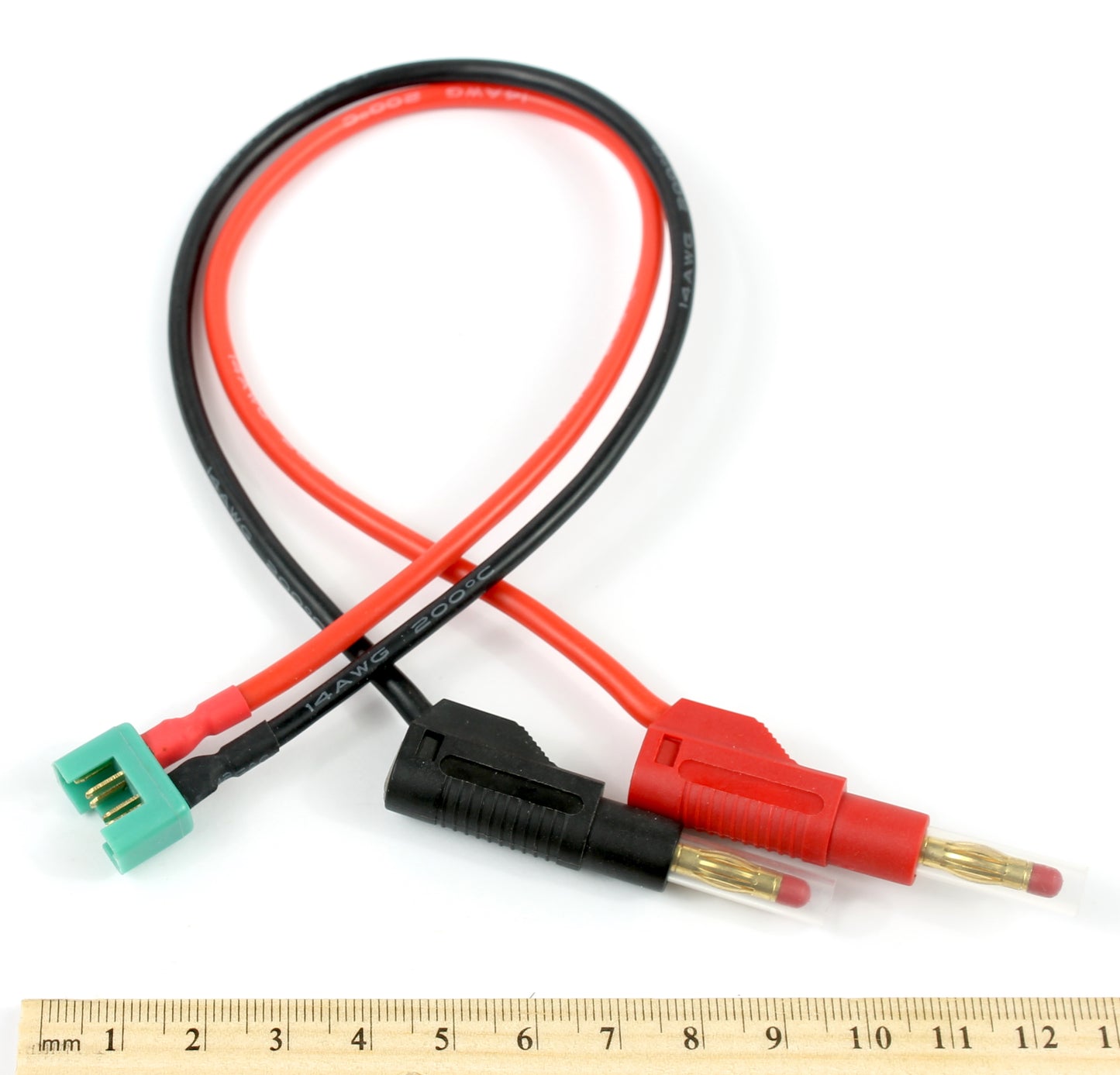 MPX M6 Multiplex Male To 4mm Banana Connector Stackable 14AWG 300mm Charge Cable image 2