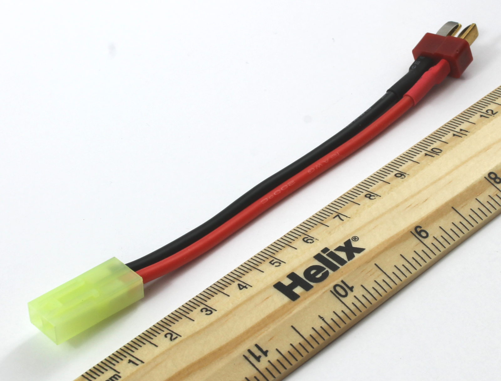 Deans T Plug Male To Mini Tamiya Female 16AWG 100mm Adaptor Cable image 2