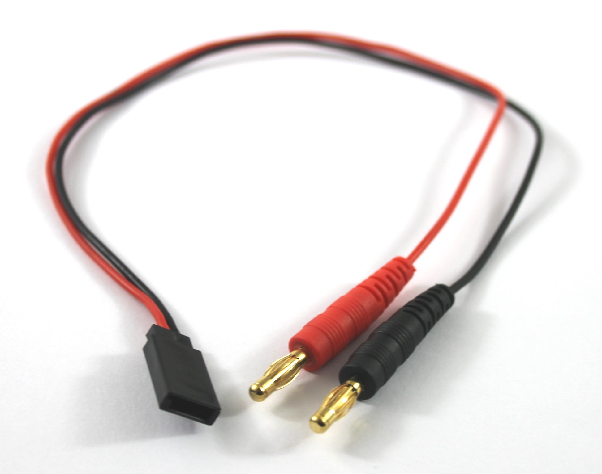 JR2 Male To 4mm Male Banana Connector 22AWG 300mm Adaptor Charge Cable image 2