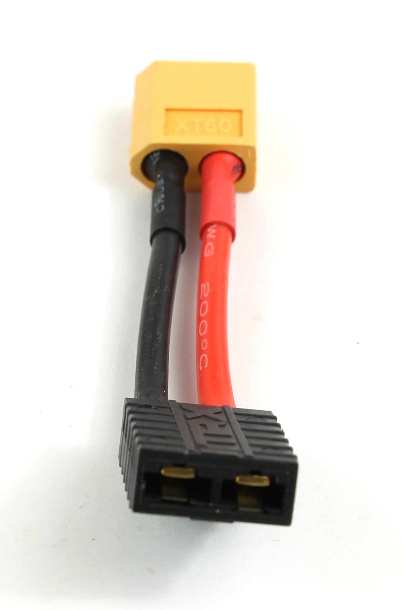 TRX (Traxxas Compatible) Female To XT60 Male 14AWG 40mm Short Adaptor Cable image 2