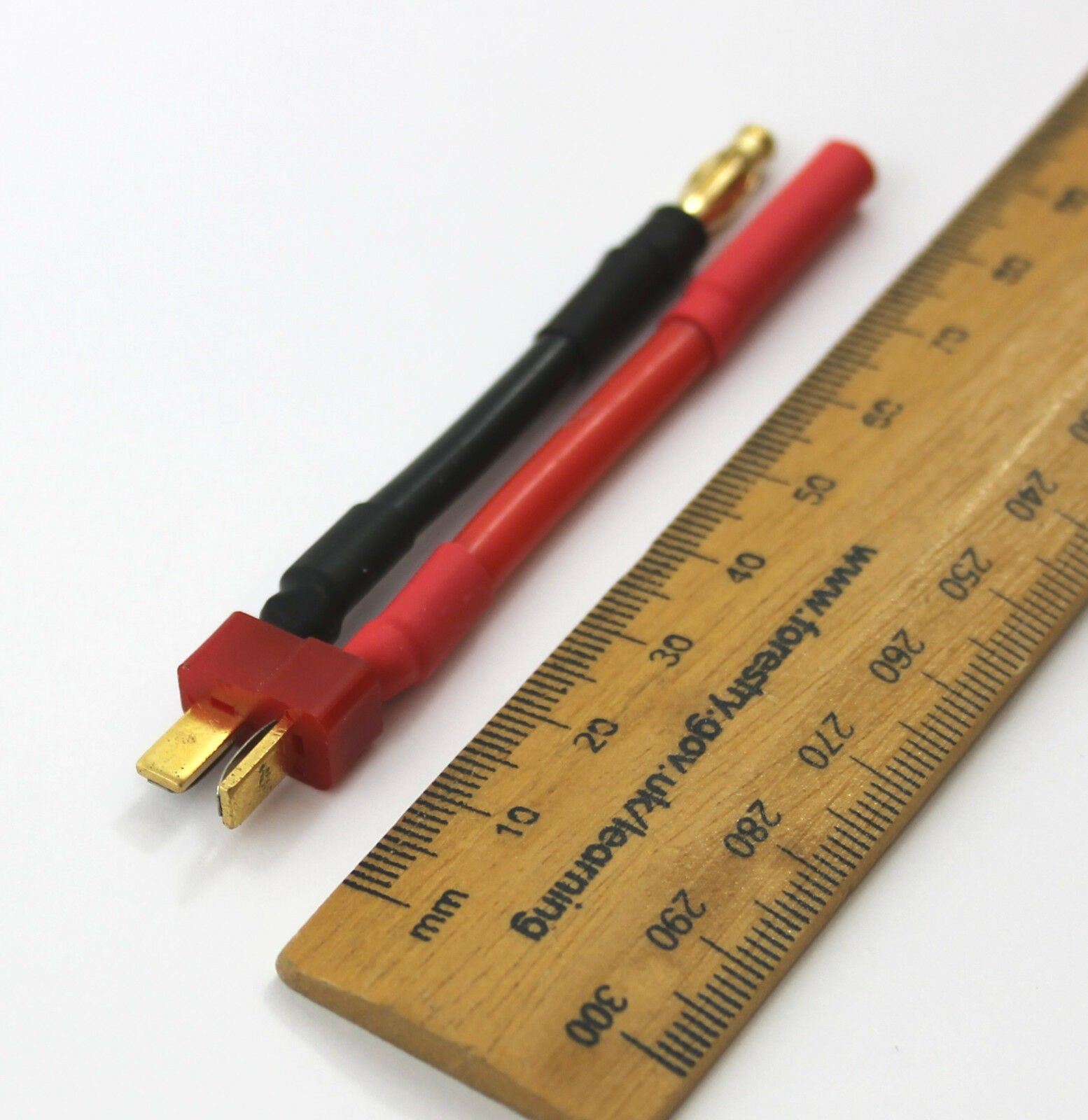Deans T Plug Male To 4mm Banana Connectors 12AWG 30mm Adaptor Cable image 2