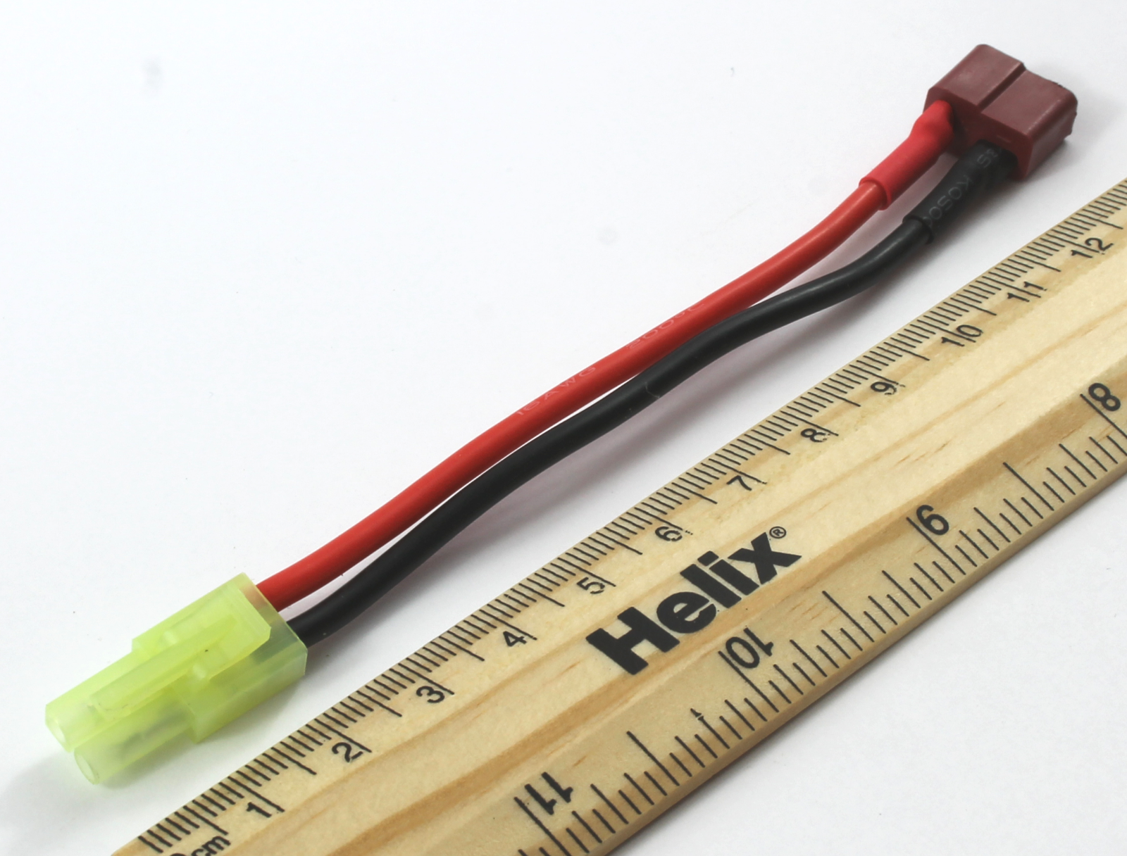 Deans T Plug Female To Tamiya Mini Male 14AWG 100mm Adaptor Cable image 2