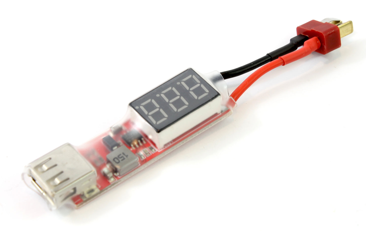 Deans T Plug to USB A 2S-6S 2 Cell-6 Cell LED Voltmeter 6-26v Lipo Battery Charge Adaptor image 2