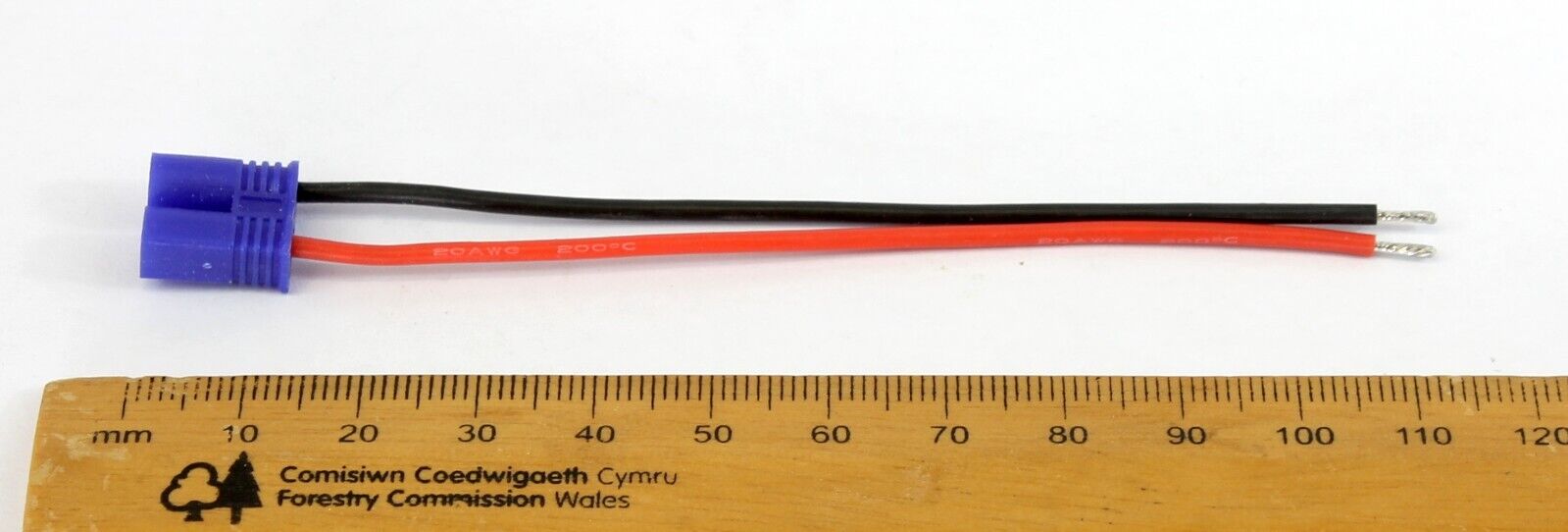 EC2 (2mm Banana) Male Pigtail 20AWG 100mm Adaptor Cable image 2