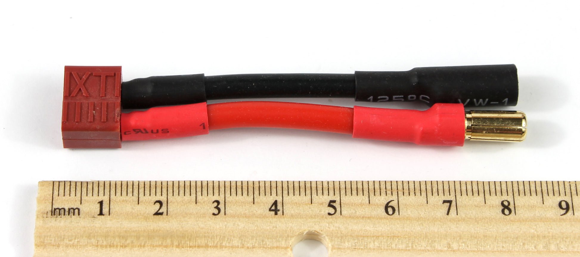 Deans T Plug Female To 5.5mm Banana Connectors 12AWG 30mm Adaptor Cable image 3