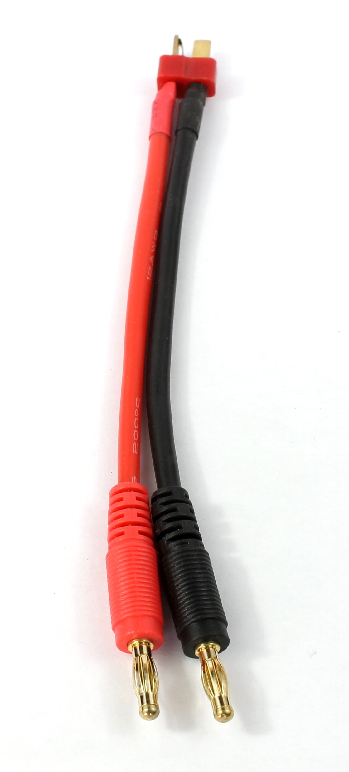 Deans T Plug Male to 4mm Banana Connectors 12AWG 100mm Adaptor Cable image 3