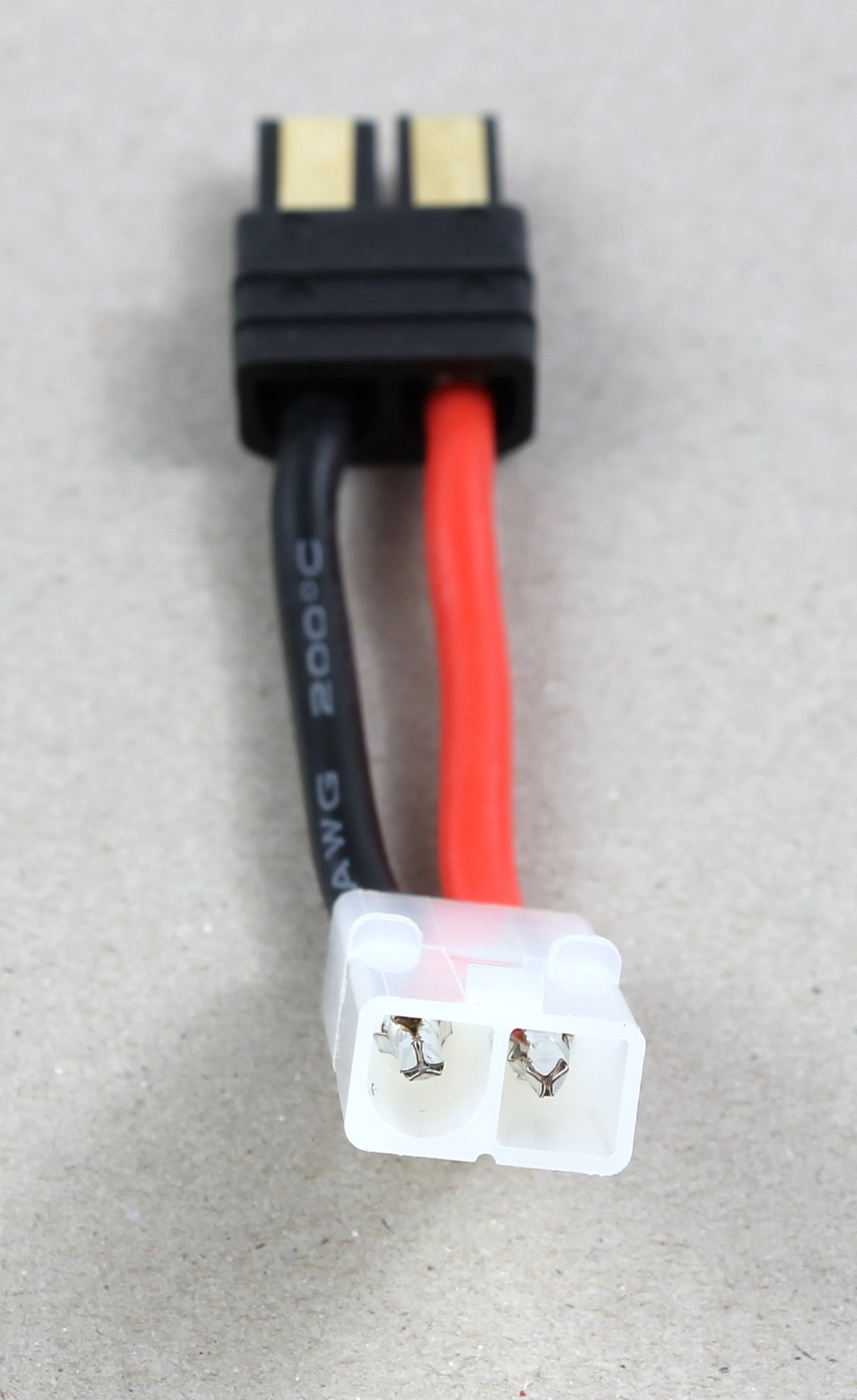 TRX (Traxxas Compatible) Male To Tamiya Female 14AWG 40mm Short Adaptor Cable image 3