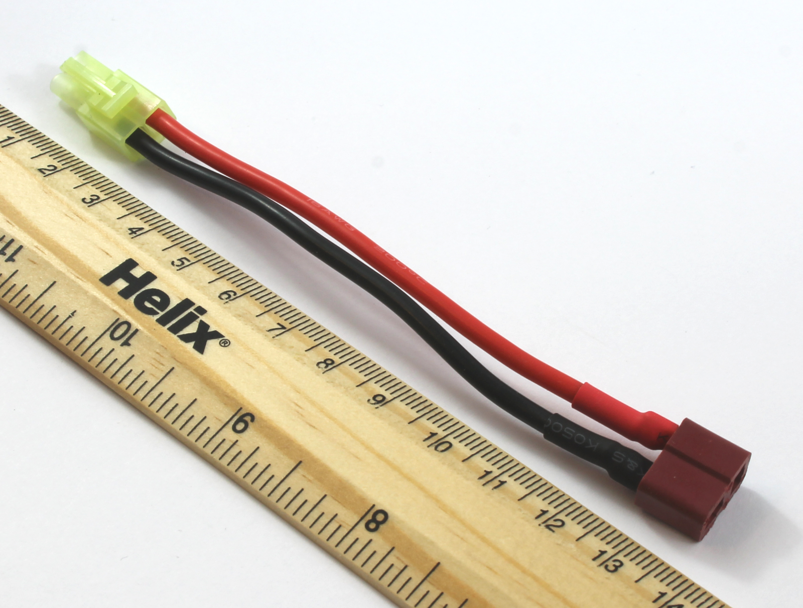 Deans T Plug Female To Tamiya Mini Male 14AWG 100mm Adaptor Cable image 3