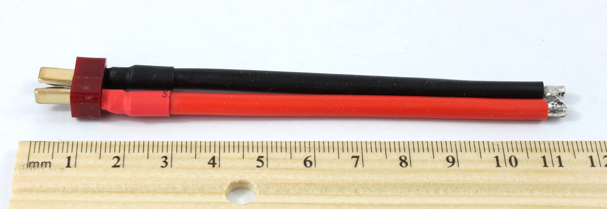 Deans T Plug Male Pigtail 12AWG 100mm Adaptor Cable image 3